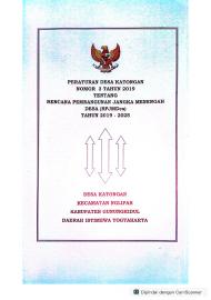 PERATURAN DESA NOMOR 3 TAHUN 2019 TENTANG RPJMKAL